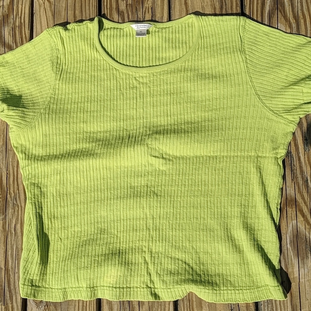 Lime green Christoph & banks top.